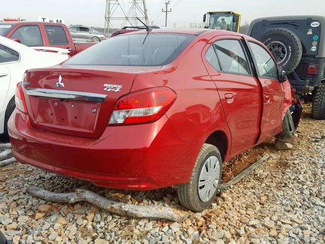 ML32F3FJ0JHF04615 - 2018 MITSUBISHI MIRAGE G4 RED photo 4