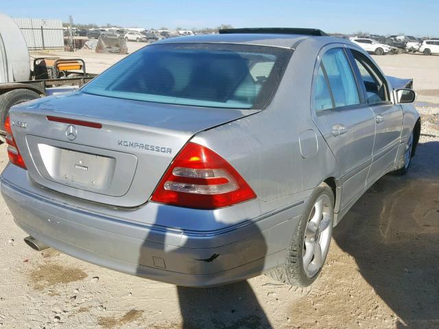 WDBRF40J04F530573 - 2004 MERCEDES-BENZ C 230K SPO GRAY photo 4