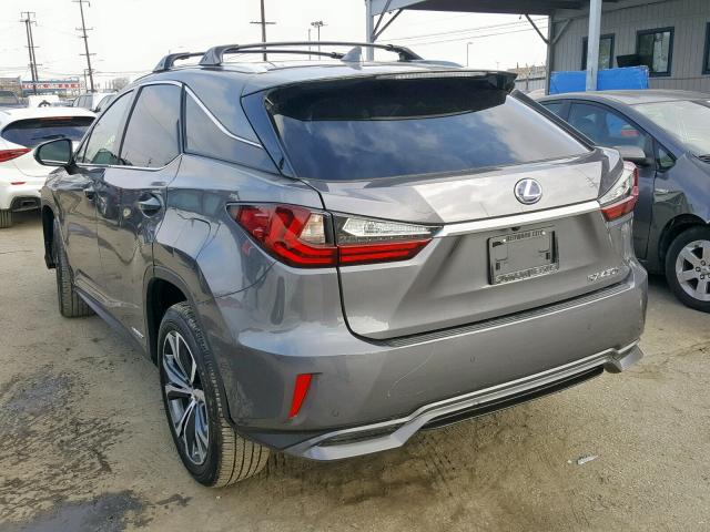 2T2BGMCA7JC026596 - 2018 LEXUS RX 450H GRAY photo 3