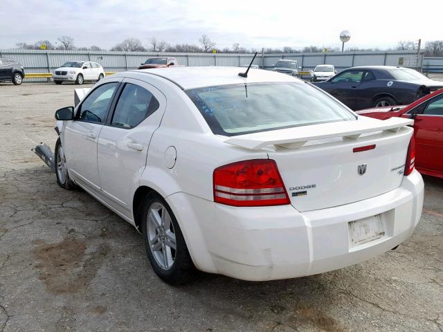 1B3CC5FD8AN166803 - 2010 DODGE AVENGER R/ WHITE photo 3