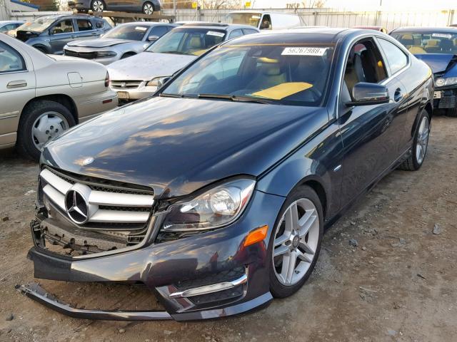 WDDGJ8JB2CF908516 - 2012 MERCEDES-BENZ C 350 4MAT GRAY photo 2