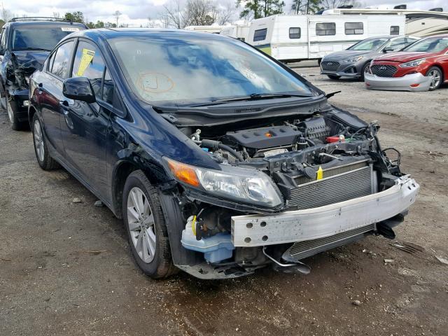 19XFB2F91CE071452 - 2012 HONDA CIVIC EXL BLACK photo 1