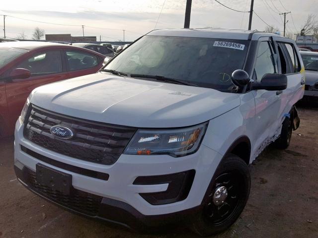 1FM5K8AR9JGC18700 - 2018 FORD EXPLORER P WHITE photo 2