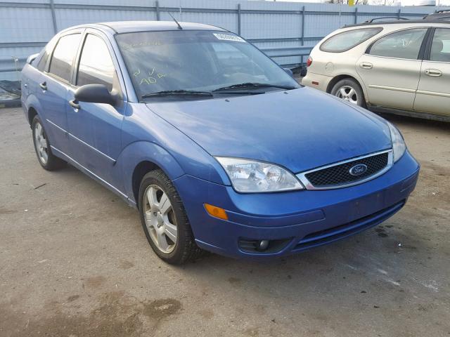 1FAFP34N75W241481 - 2005 FORD FOCUS ZX4 BLUE photo 1