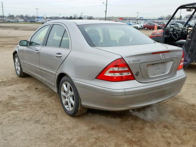 WDBRF92H07F881625 - 2007 MERCEDES-BENZ C 280 4MAT GRAY photo 3