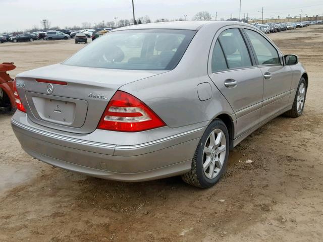 WDBRF92H07F881625 - 2007 MERCEDES-BENZ C 280 4MAT GRAY photo 4