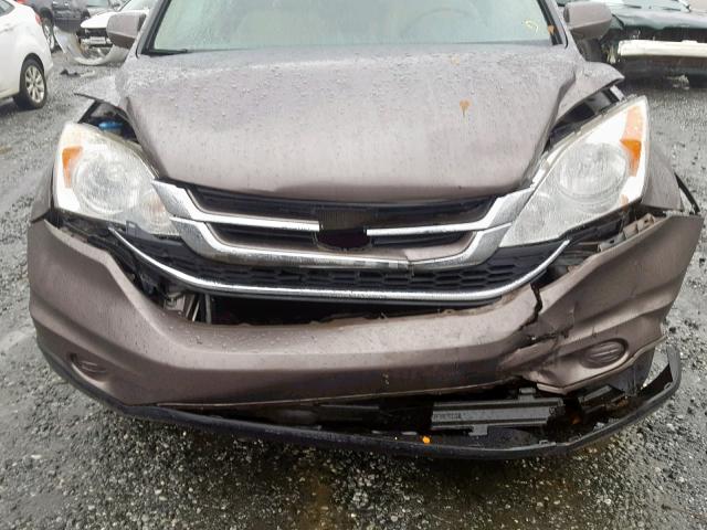 5J6RE3H78BL053343 - 2011 HONDA CR-V EXL GRAY photo 7