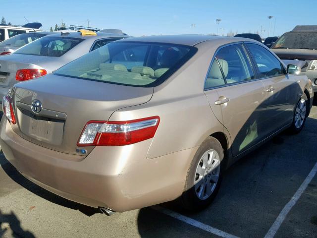 4T1BB46KX9U072408 - 2009 TOYOTA CAMRY HYBR GOLD photo 4