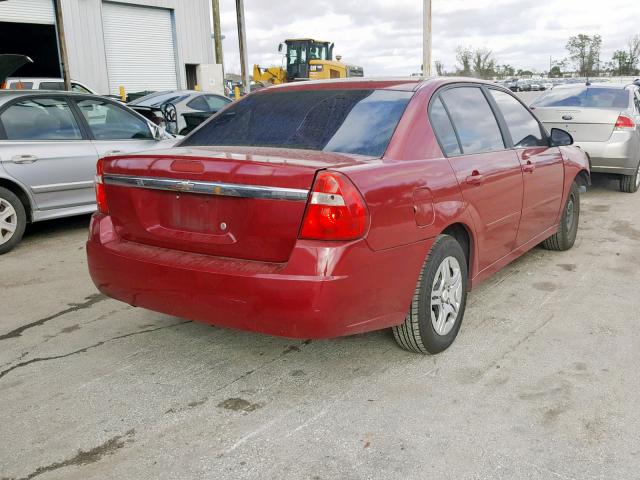 1G1ZS51F76F233311 - 2006 CHEVROLET MALIBU LS 勃艮第红 照片 4