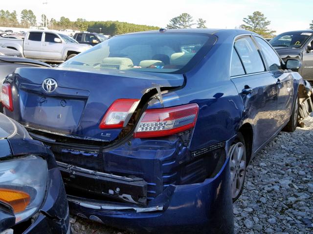 4T1BF3EK3BU732004 - 2011 TOYOTA CAMRY BASE BLUE photo 4