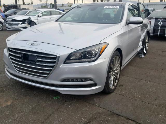 KMHGN4JF4HU176589 - 2017 GENESIS G80 ULTIMA SILVER photo 2