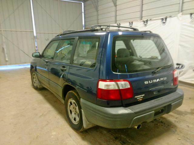 JF1SF63592H753778 - 2002 SUBARU FORESTER L BLUE photo 3