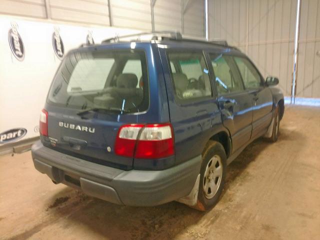 JF1SF63592H753778 - 2002 SUBARU FORESTER L BLUE photo 4