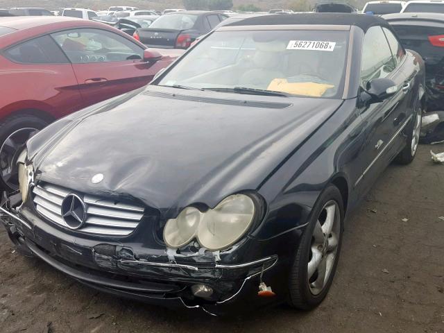 WDBTK65G34T026014 - 2004 MERCEDES-BENZ CLK 320 BLACK photo 2