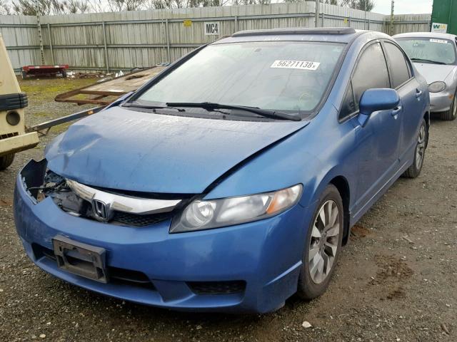 19XFA1F96AE028915 - 2010 HONDA CIVIC EXL BLUE photo 2