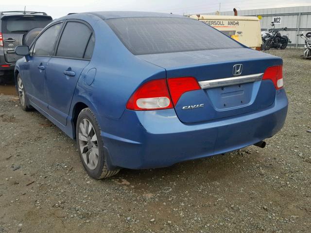 19XFA1F96AE028915 - 2010 HONDA CIVIC EXL BLUE photo 3