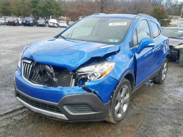 KL4CJASB2EB582784 - 2014 BUICK ENCORE BLUE photo 2