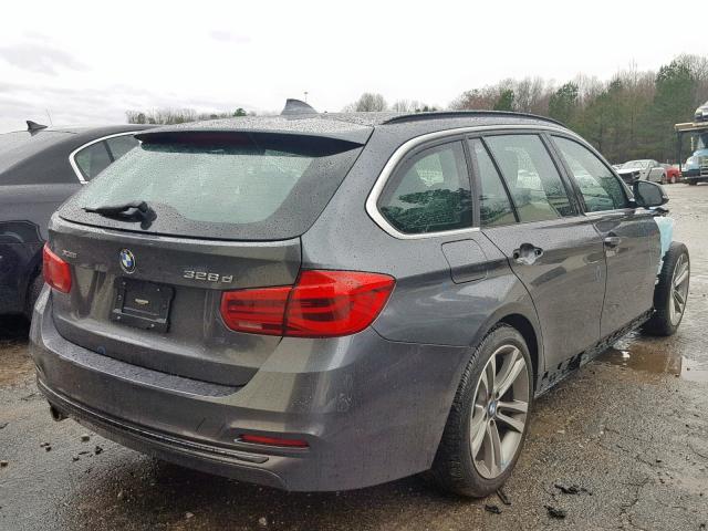 WBA8J1C55JA019181 - 2018 BMW 328 D GRAY photo 4