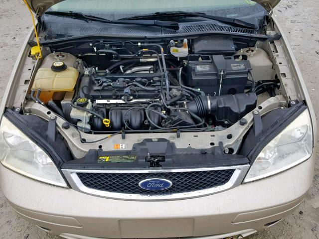 1FAFP34N37W154955 - 2007 FORD FOCUS ZX4 TAN photo 7