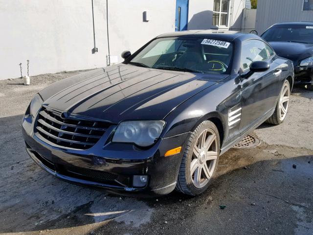 1C3AN69L45X033432 - 2005 CHRYSLER CROSSFIRE BLACK photo 2