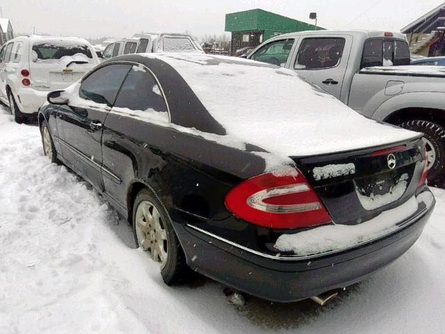 WDBTJ65J93F053598 - 2003 MERCEDES-BENZ CLK 320C BLACK photo 3