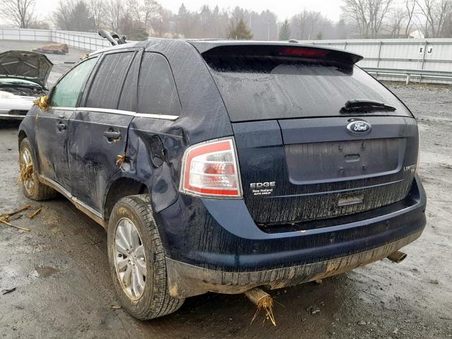 2FMDK49C88BA41420 - 2008 FORD EDGE LIMIT BLUE photo 3