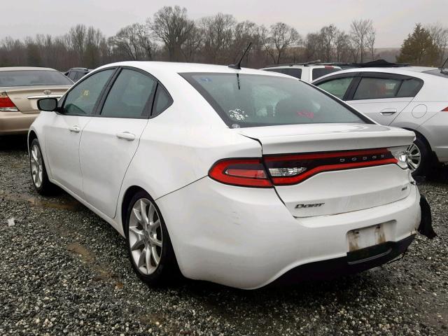 1C3CDFBA0DD268897 - 2013 DODGE DART SXT WHITE photo 3