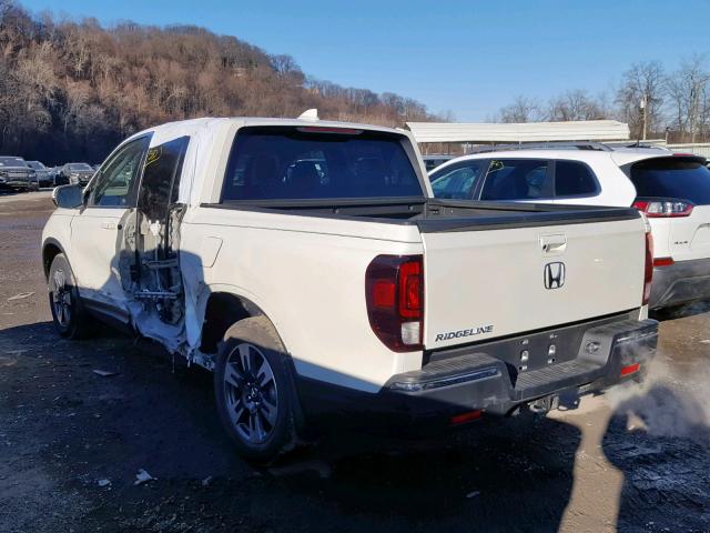 5FPYK2F57HB007589 - 2017 HONDA RIDGELINE WHITE photo 3