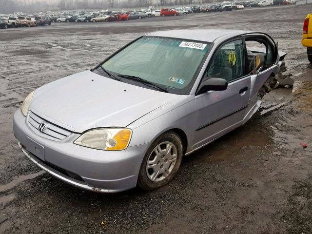 2HGES16132H567406 - 2002 HONDA CIVIC DX SILVER photo 2