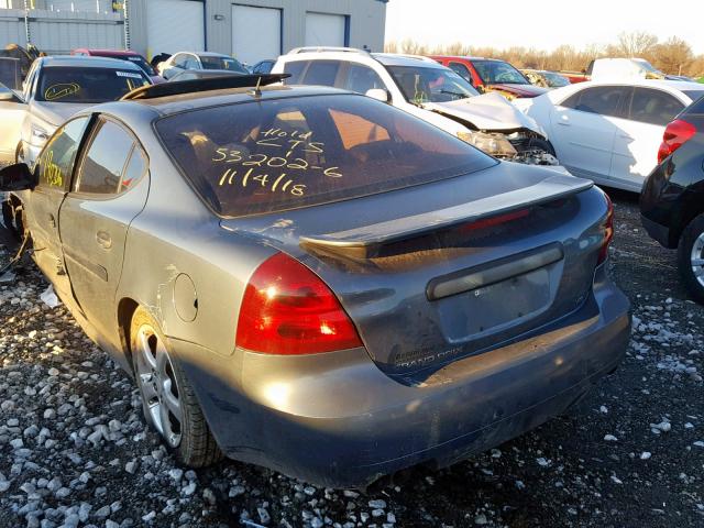 2G2WC58C671184585 - 2007 PONTIAC GRAND PRIX GRAY photo 3