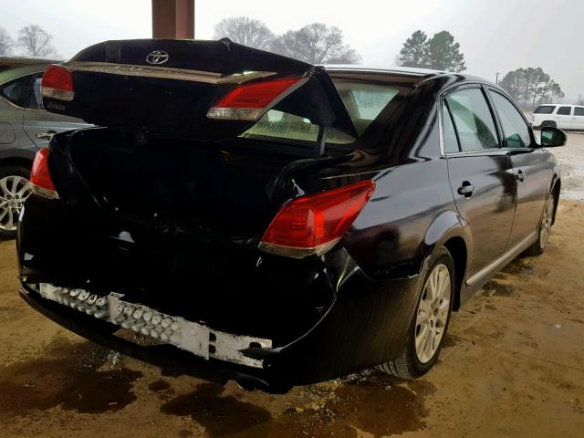 4T1BK3DB0BU385079 - 2011 TOYOTA AVALON BAS BLACK photo 4