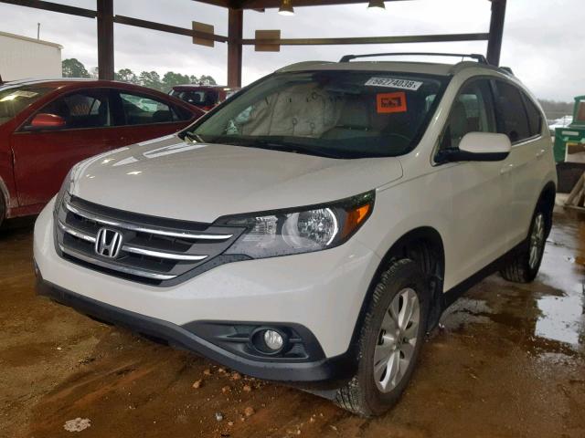 5J6RM4H75EL057816 - 2014 HONDA CR-V EXL WHITE photo 2