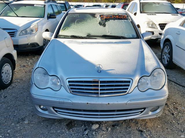 WDBRF92H76F758807 - 2006 MERCEDES-BENZ C280 4MATI SILVER photo 9