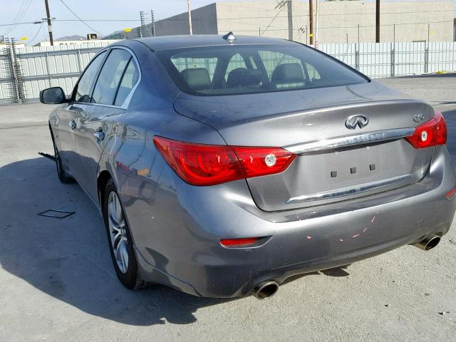 JN1BV7AP4FM347429 - 2015 INFINITI Q50 BASE GRAY photo 3