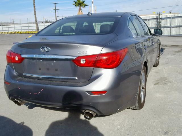 JN1BV7AP4FM347429 - 2015 INFINITI Q50 BASE GRAY photo 4