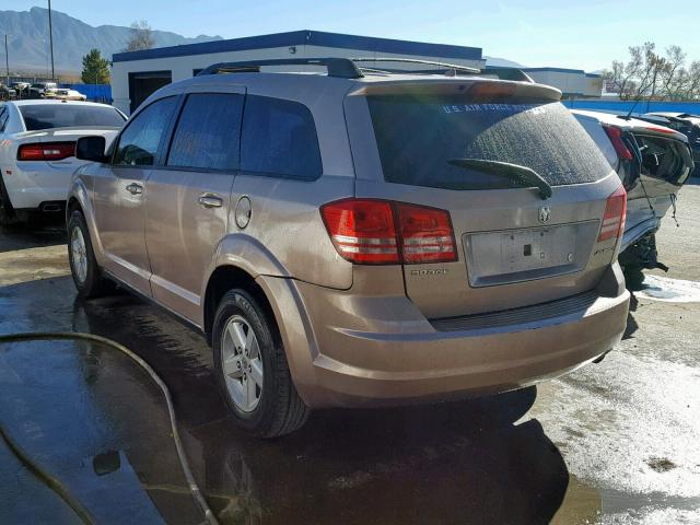 3D4GG47B89T514528 - 2009 DODGE JOURNEY SE GOLD photo 3