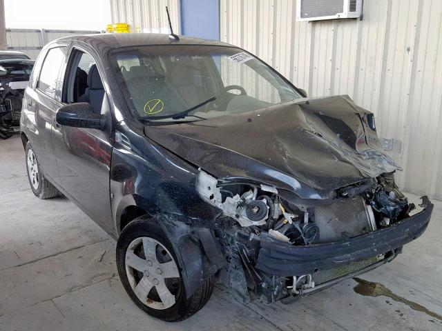 KL1TD66E89B612351 - 2009 CHEVROLET AVEO LS BLACK photo 1