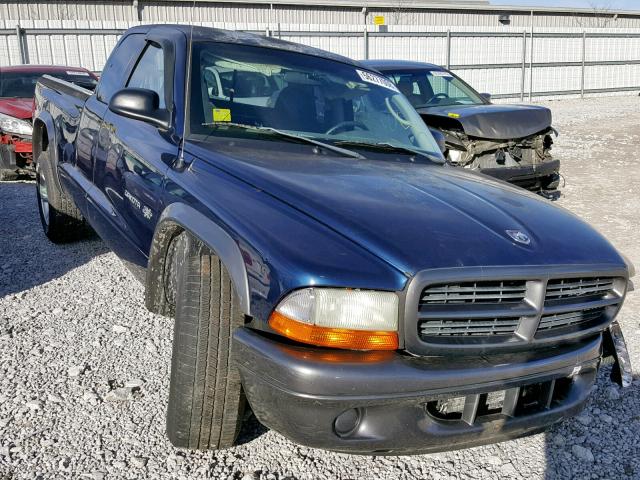 1B7GL12X92S643668 - 2002 DODGE DAKOTA BAS BLUE photo 1