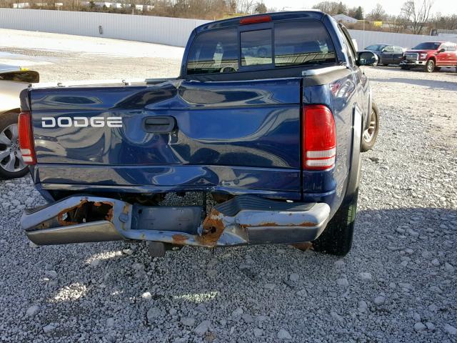 1B7GL12X92S643668 - 2002 DODGE DAKOTA BAS BLUE photo 4