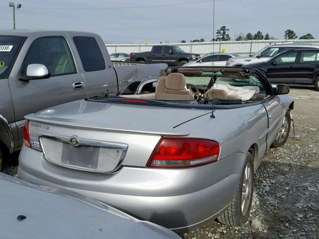 1C3EL75R05N595296 - 2005 CHRYSLER SEBRING GT SILVER photo 4