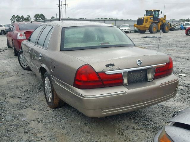 2MEFM74WX5X664710 - 2005 MERCURY GRAND MARQ TAN photo 3