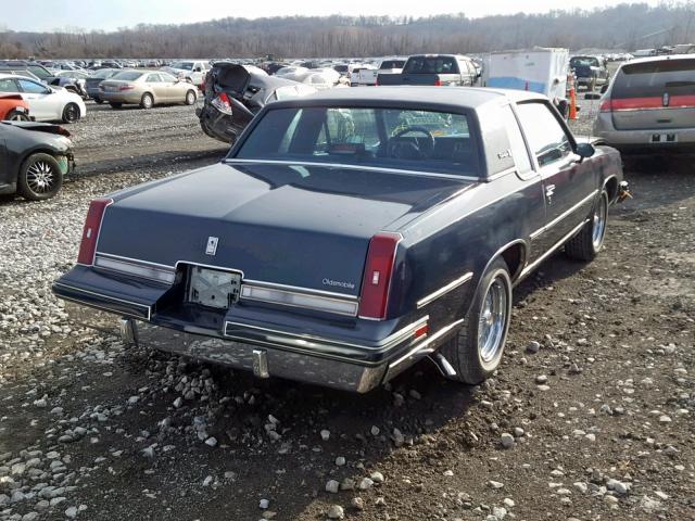 1G3GM47Y3GP403218 - 1986 OLDSMOBILE CUTLASS SU BLUE photo 4