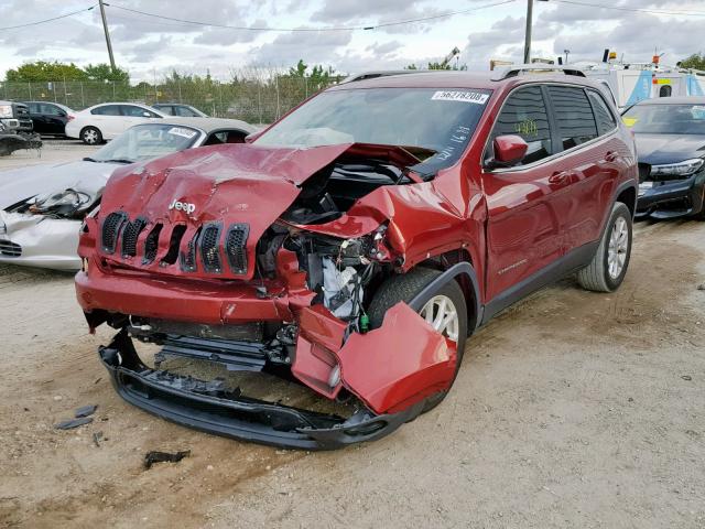 1C4PJLCB7EW221688 - 2014 JEEP CHEROKEE L RED photo 2