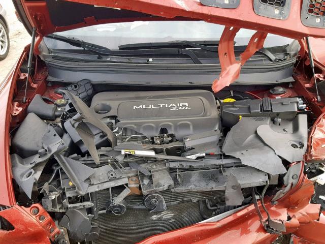 1C4PJLCB7EW221688 - 2014 JEEP CHEROKEE L RED photo 7