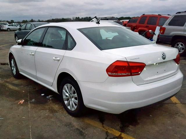 1VWAP7A32CC053638 - 2012 VOLKSWAGEN PASSAT S WHITE photo 3