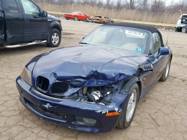 4USCH7325WLE06968 - 1998 BMW Z3 1.9 BLUE photo 2