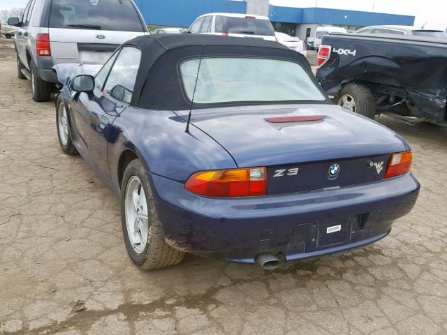 4USCH7325WLE06968 - 1998 BMW Z3 1.9 BLUE photo 3