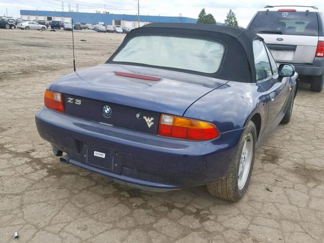 4USCH7325WLE06968 - 1998 BMW Z3 1.9 BLUE photo 4