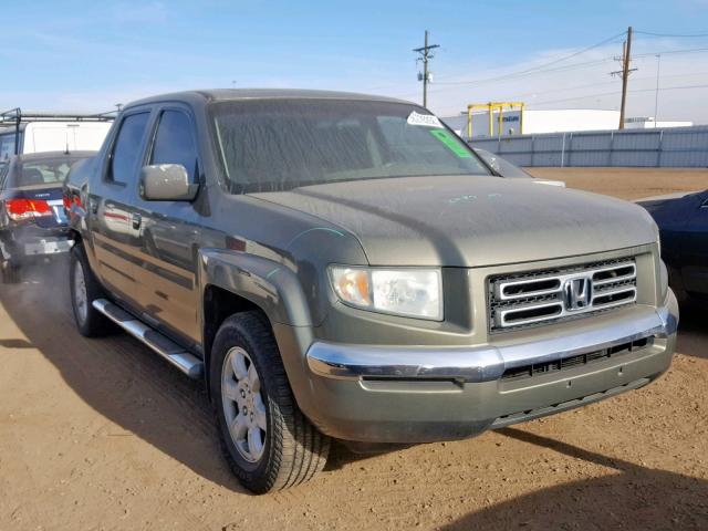 2HJYK165X7H506653 - 2007 HONDA RIDGELINE GREEN photo 1