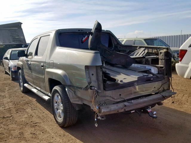 2HJYK165X7H506653 - 2007 HONDA RIDGELINE GREEN photo 3